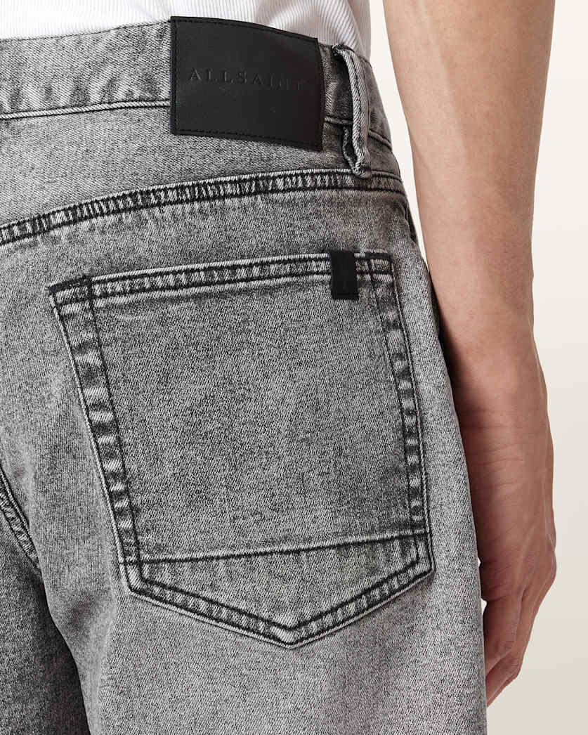 AllSaints Switch Skinny Fit Denim Shorts Grey