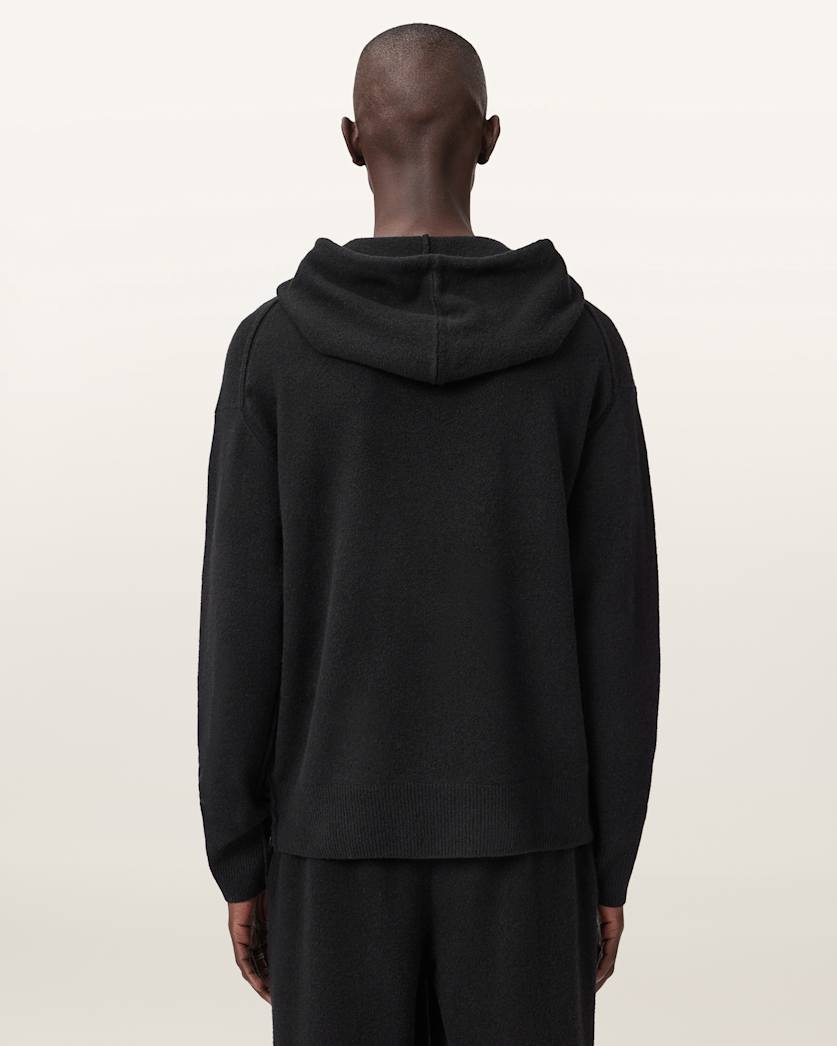 AllSaints Odessa Embroidered Hoodie Black