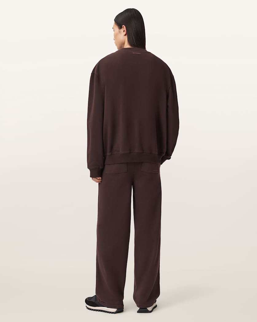 AllSaints Icon Straight Leg Sweatpants Plum Brown