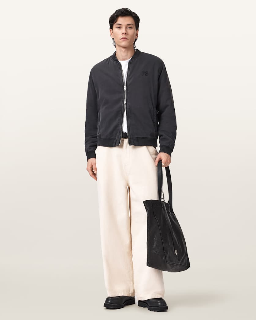 AllSaints Forres Cotton Bomber Jacket Blainn Black