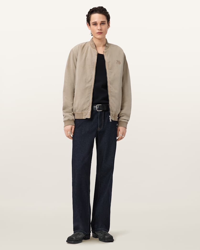AllSaints Forres Cotton Bomber Jacket Blainn Black