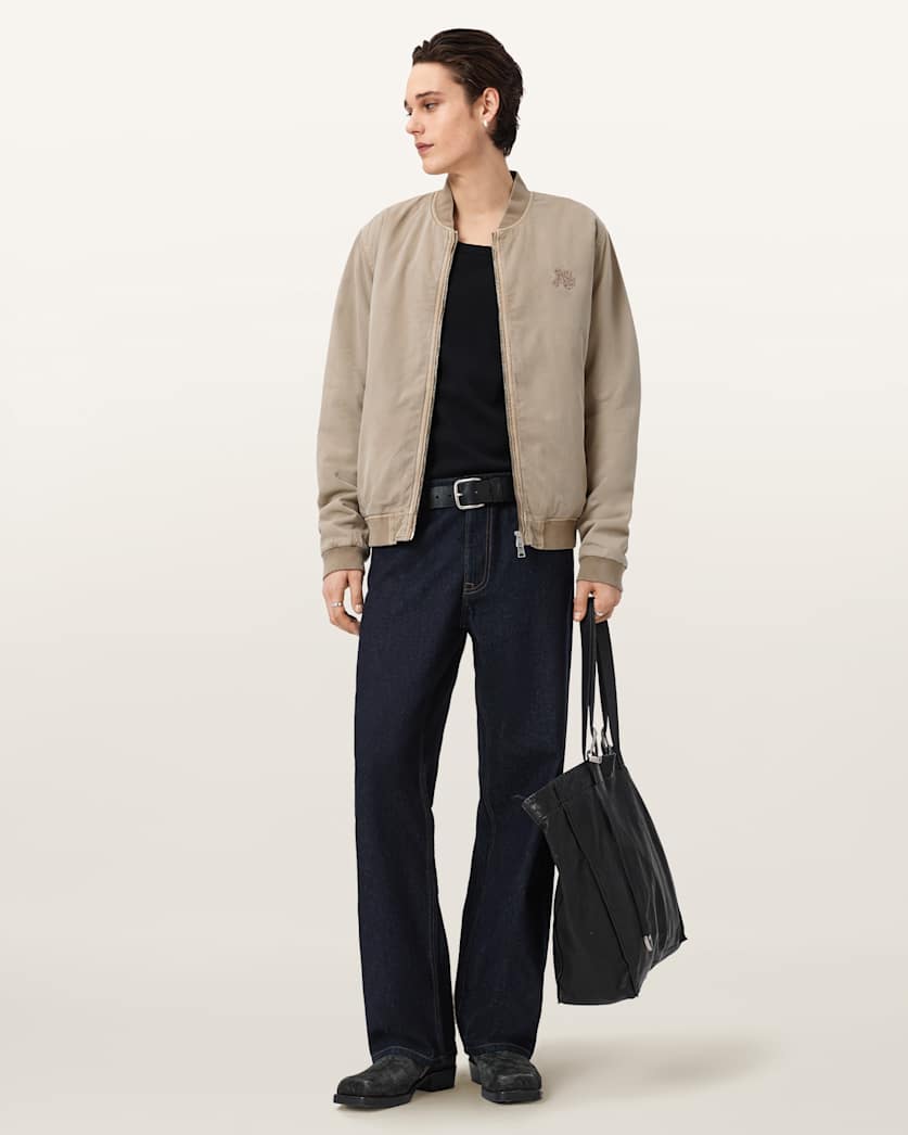 AllSaints Forres Cotton Bomber Jacket Blainn Black