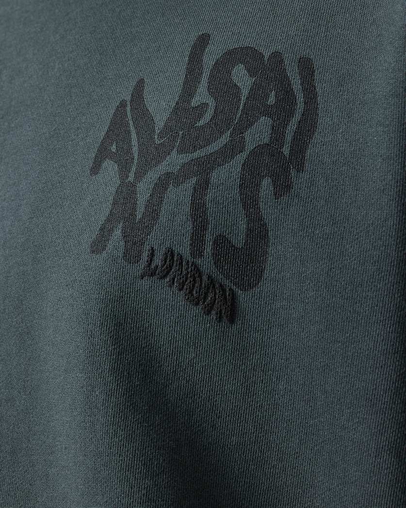 AllSaints Orlando Oversized Crew Neck Sweatshirt Sunil Blue
