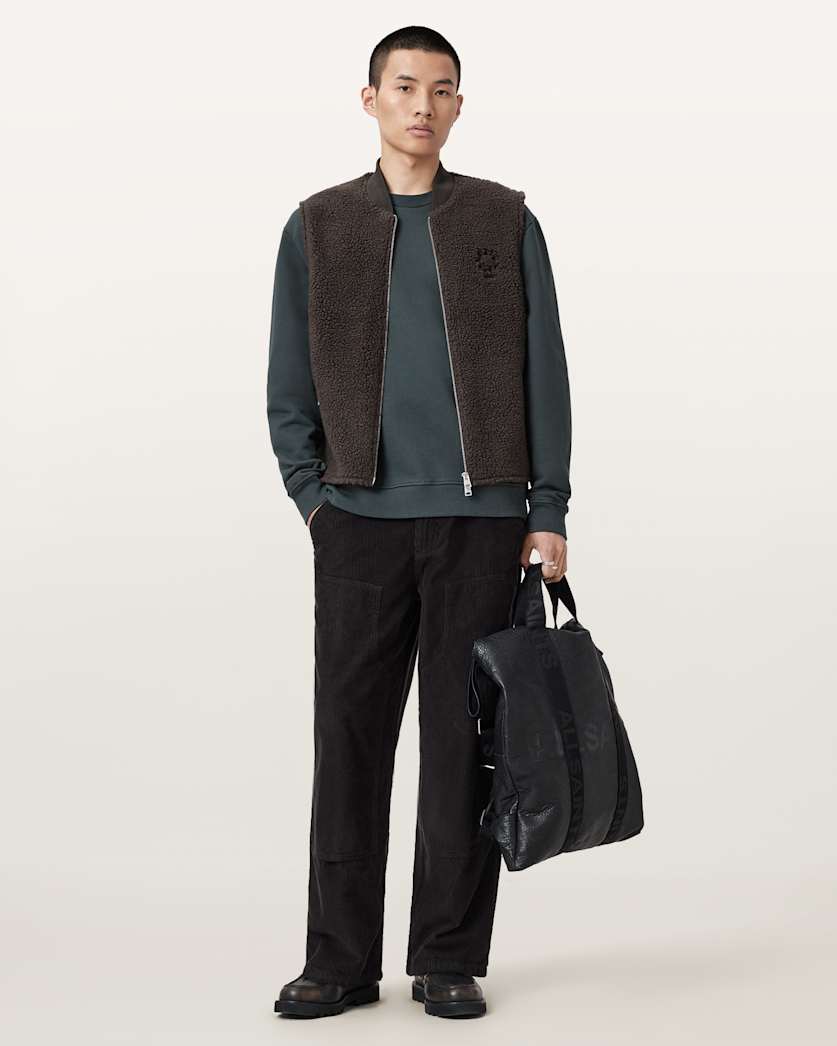 AllSaints Orlando Oversized Crew Neck Sweatshirt Sunil Blue
