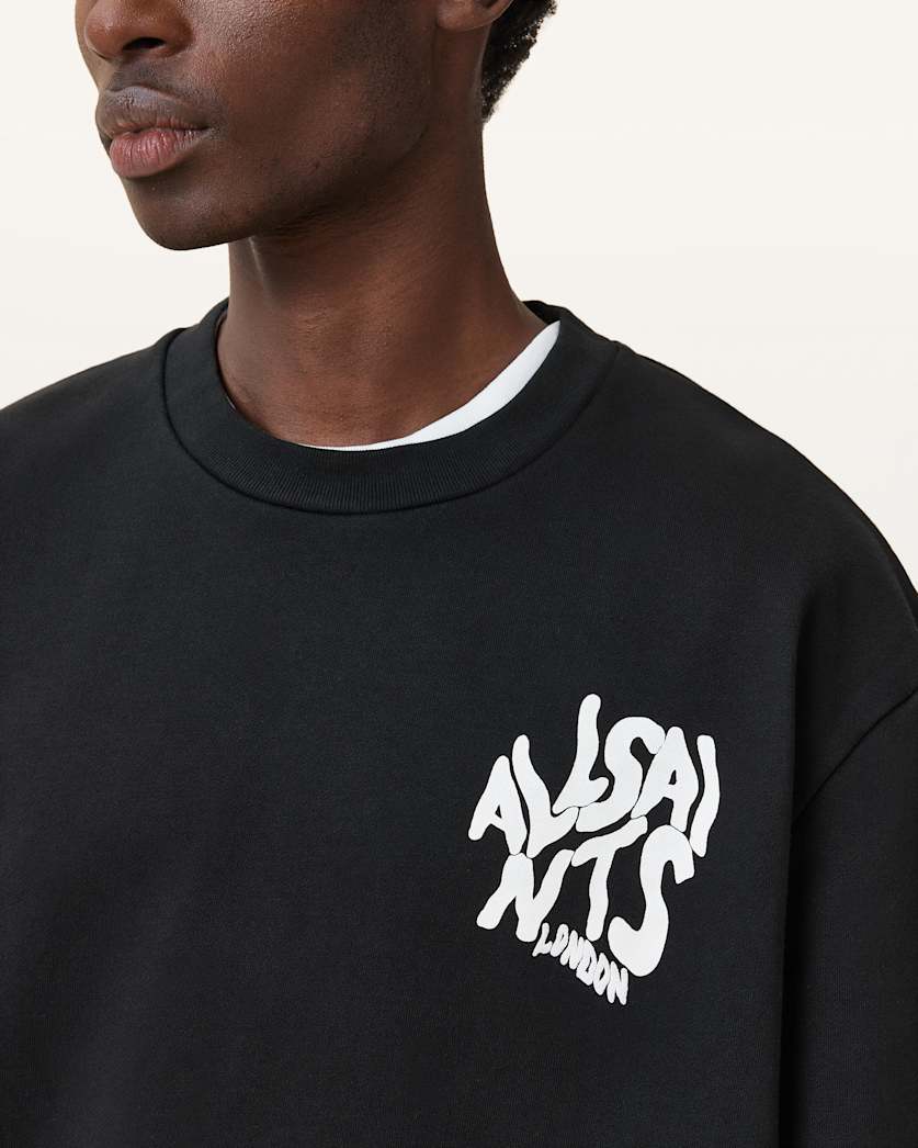 AllSaints Orlando Oversized Crew Neck Sweatshirt Sunil Blue