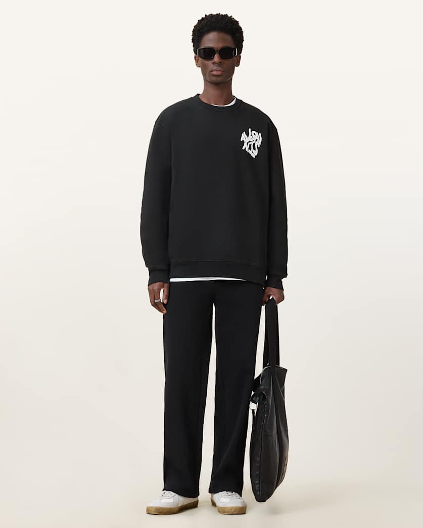 AllSaints Orlando Oversized Crew Neck Sweatshirt Sunil Blue