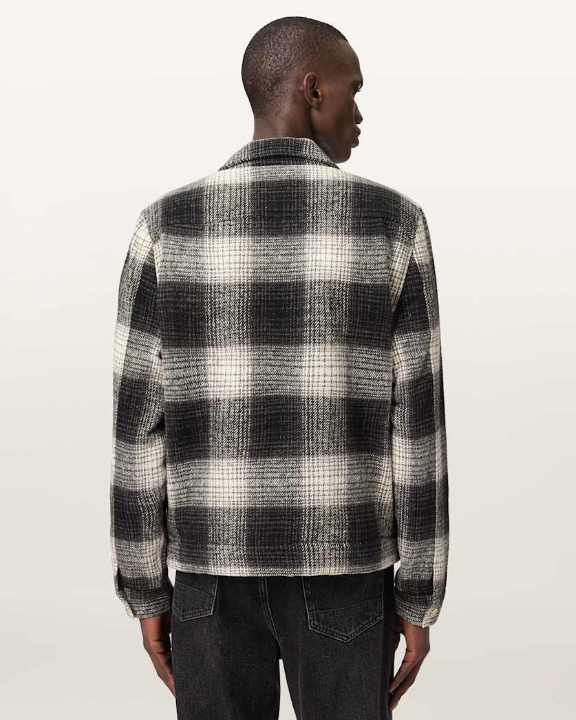 AllSaints Matheson Check Jacket Black/Off White
