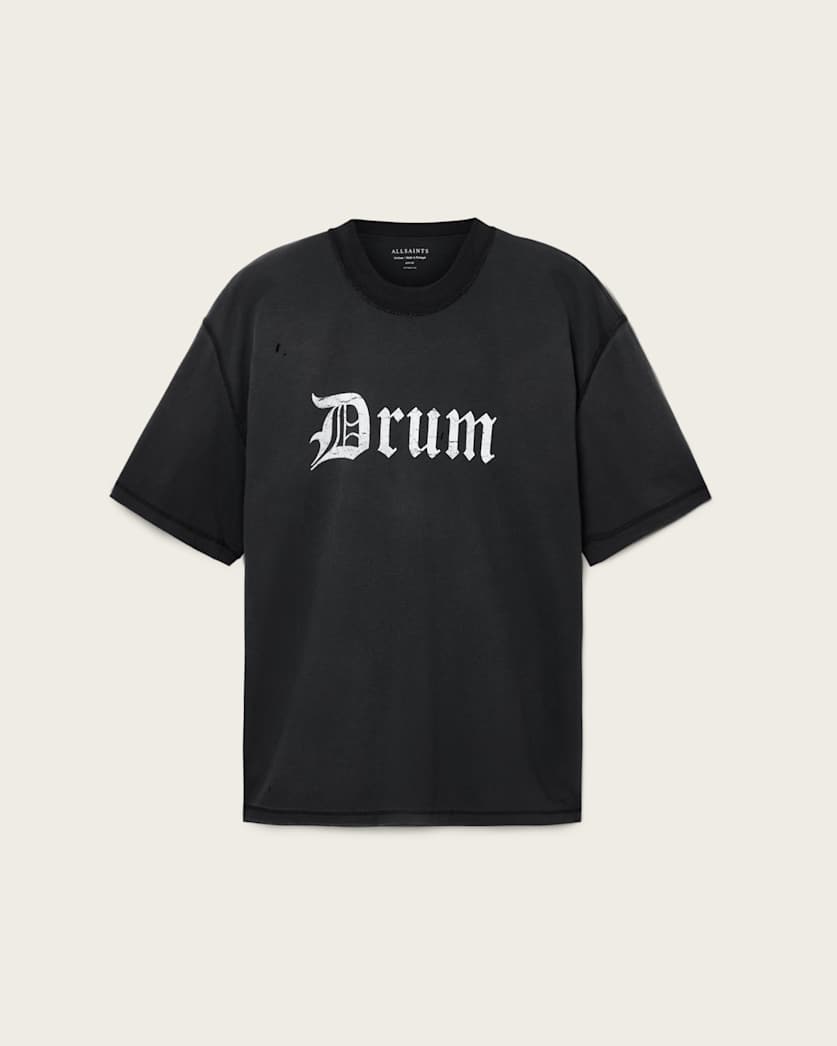AllSaints Snare Boxy T Shirt Washed Black