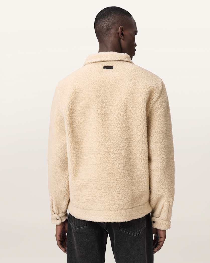 AllSaints Otis Sherpa Jacket Jet Black