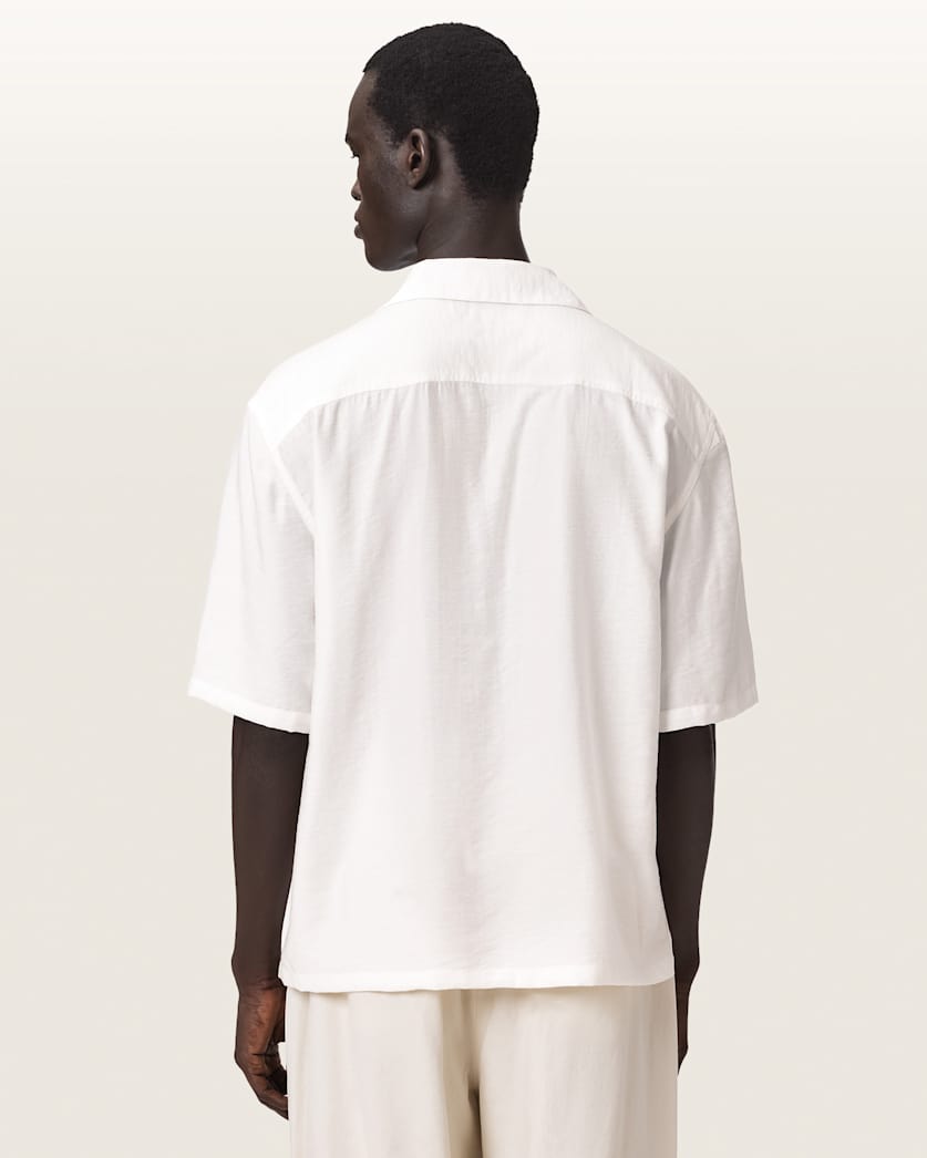 AllSaints Purley Oversized Short Sleeve Shirt Tern White