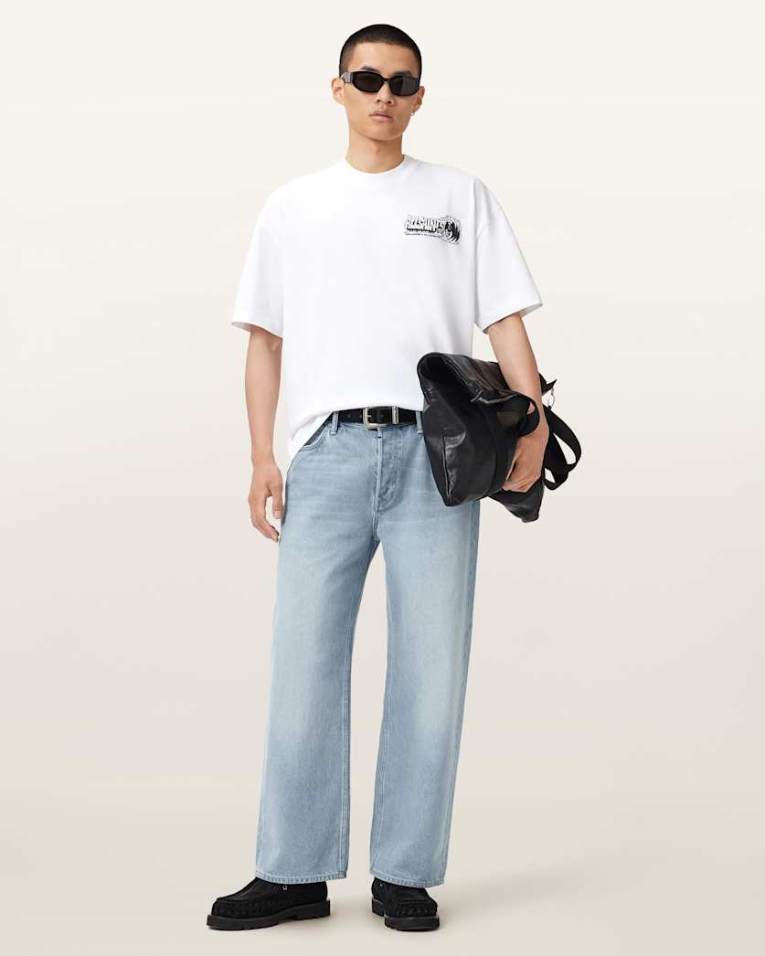 AllSaints Williams X Allsaints Burnout Crew Neck T Shirt Williams Blue