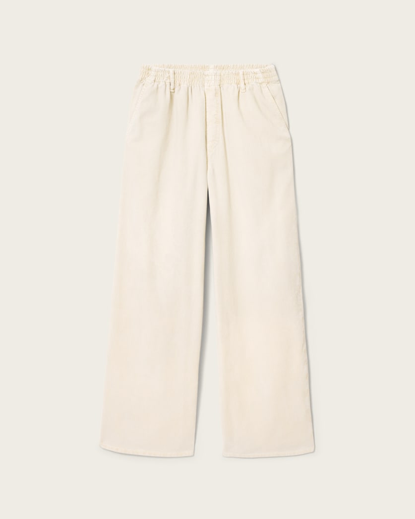 AllSaints Sabbath Mid Rise Cord Pants Pebble White
