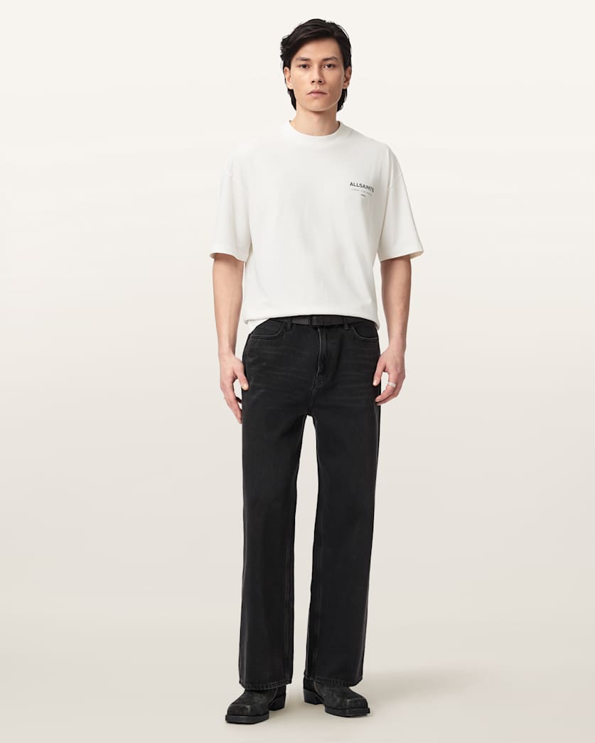 AllSaints Underground Oversized Crew Neck T Shirt Sunbaked Pink