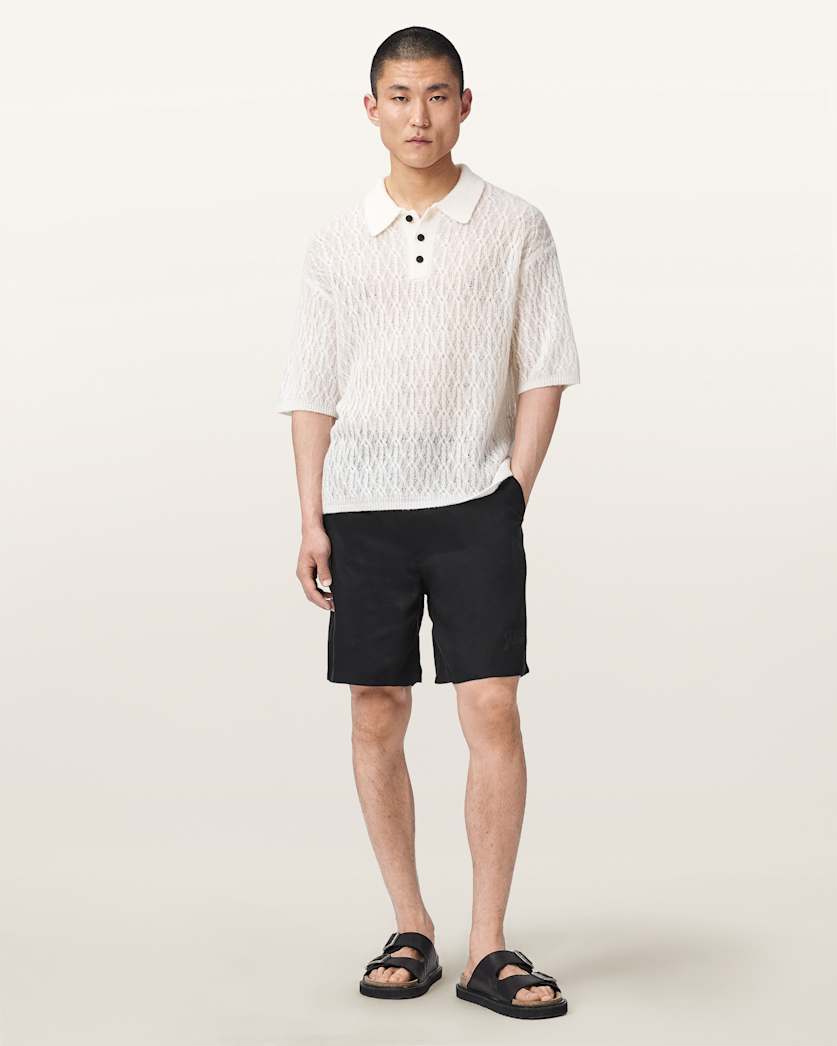 AllSaints Circe Straight Fit Odyssey Shorts Moonstone Blue
