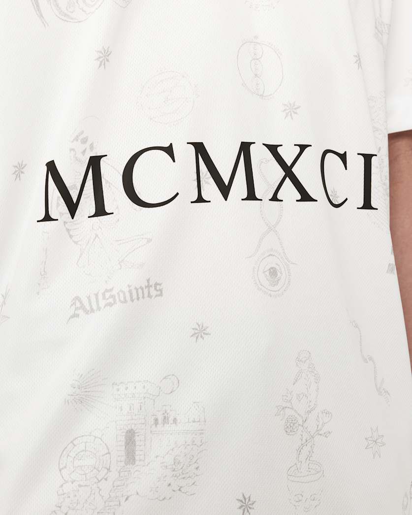 AllSaints Terra Oversized Short Sleeve Soccer Shirt Jet Black