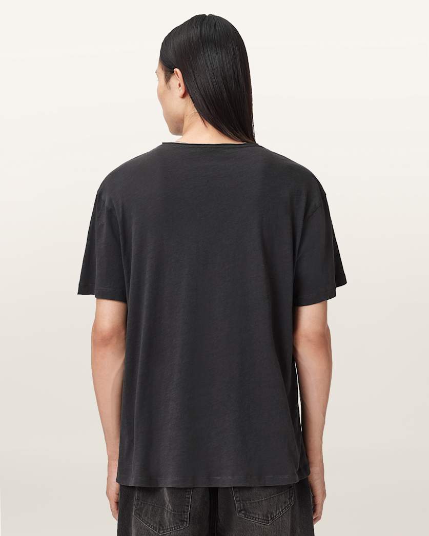 AllSaints Sabre Graphic T Shirt Washed Black
