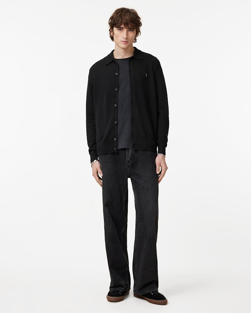 AllSaints Kilburn Ramskull Cardigan Black