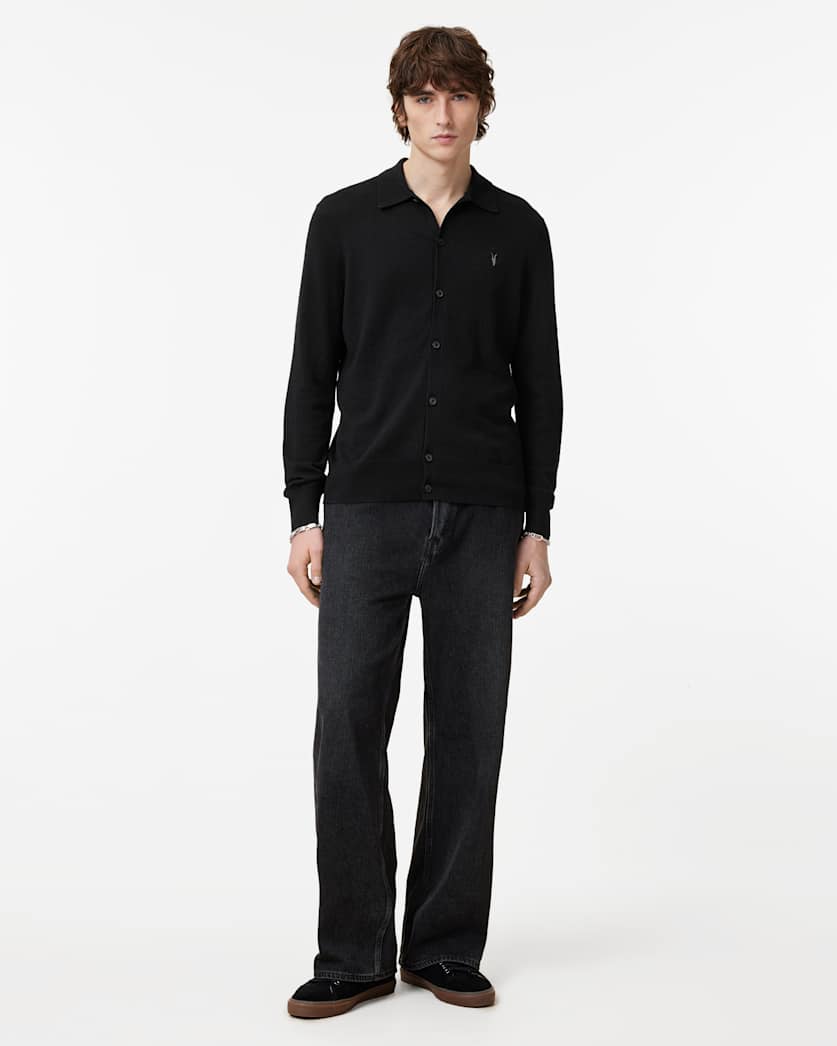 AllSaints Kilburn Ramskull Cardigan Black