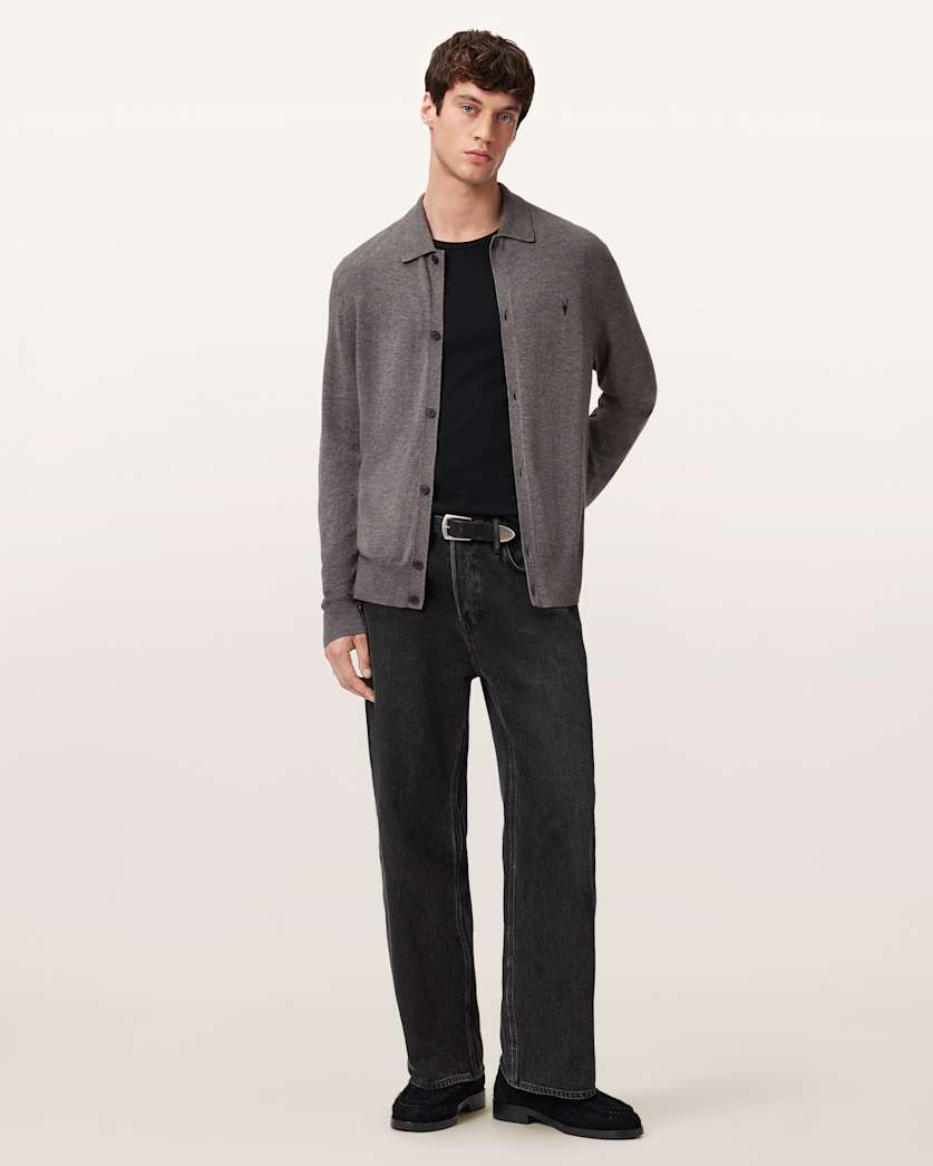 AllSaints Kilburn Ramskull Cardigan Black