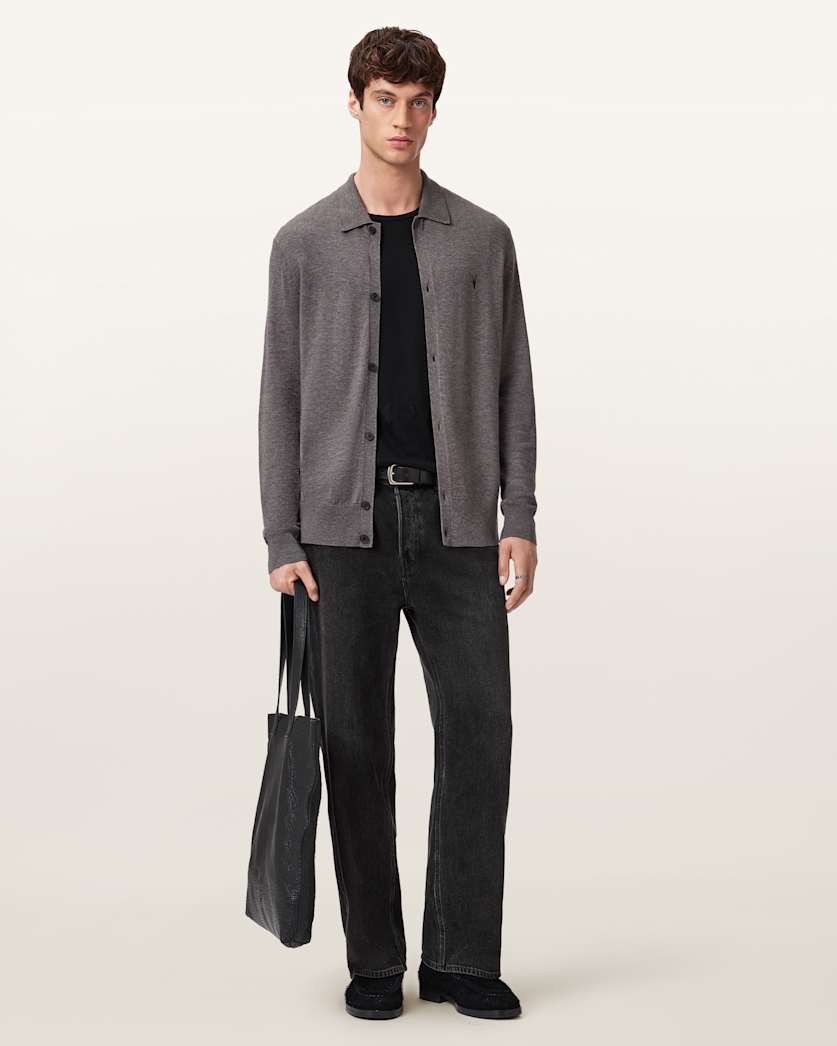 AllSaints Kilburn Ramskull Cardigan Black