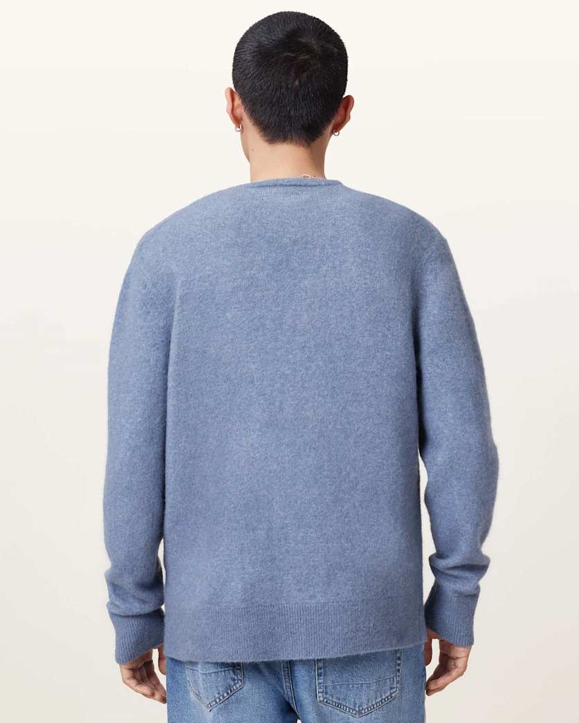 AllSaints Renn Wool Blend Cardigan Damson Blue