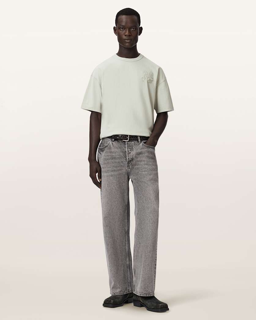 AllSaints Insignia Short Sleeve Cotton T Shirt Crystal Pink