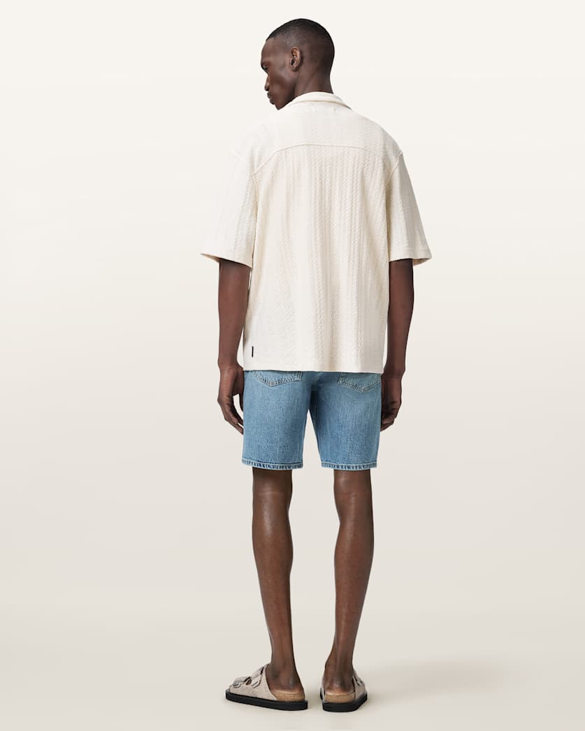 AllSaints Switch Slim Fit Denim Shirts Light Indigo