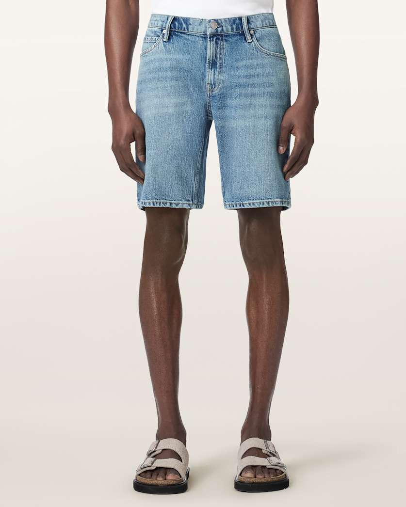AllSaints Switch Slim Fit Denim Shirts Light Indigo