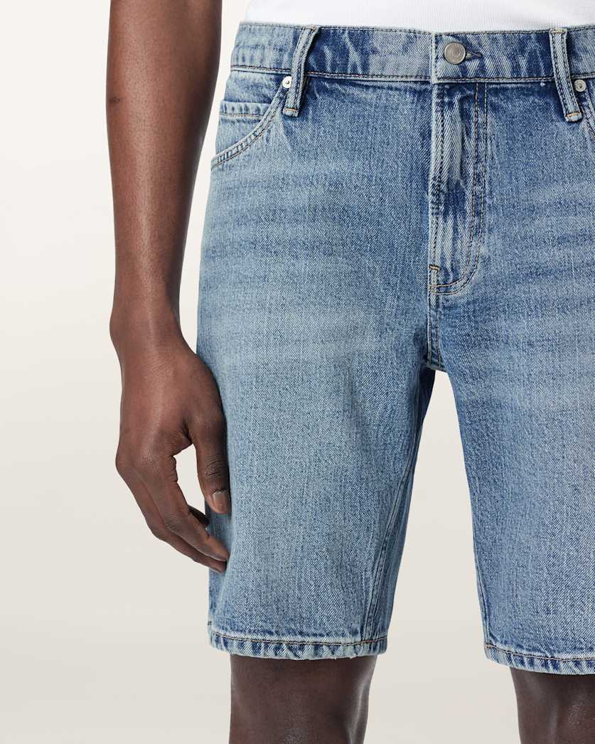AllSaints Switch Slim Fit Denim Shirts Light Indigo