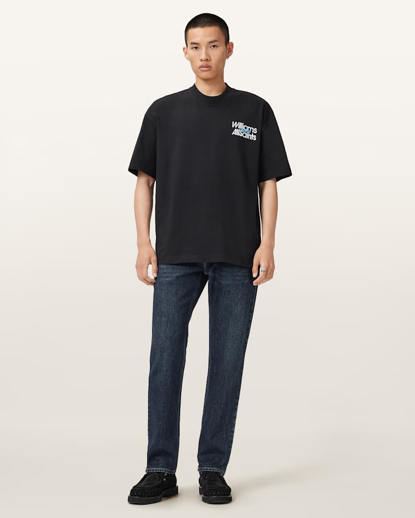 AllSaints Williams X Allsaints Pole Crew Neck T Shirt Washed Black