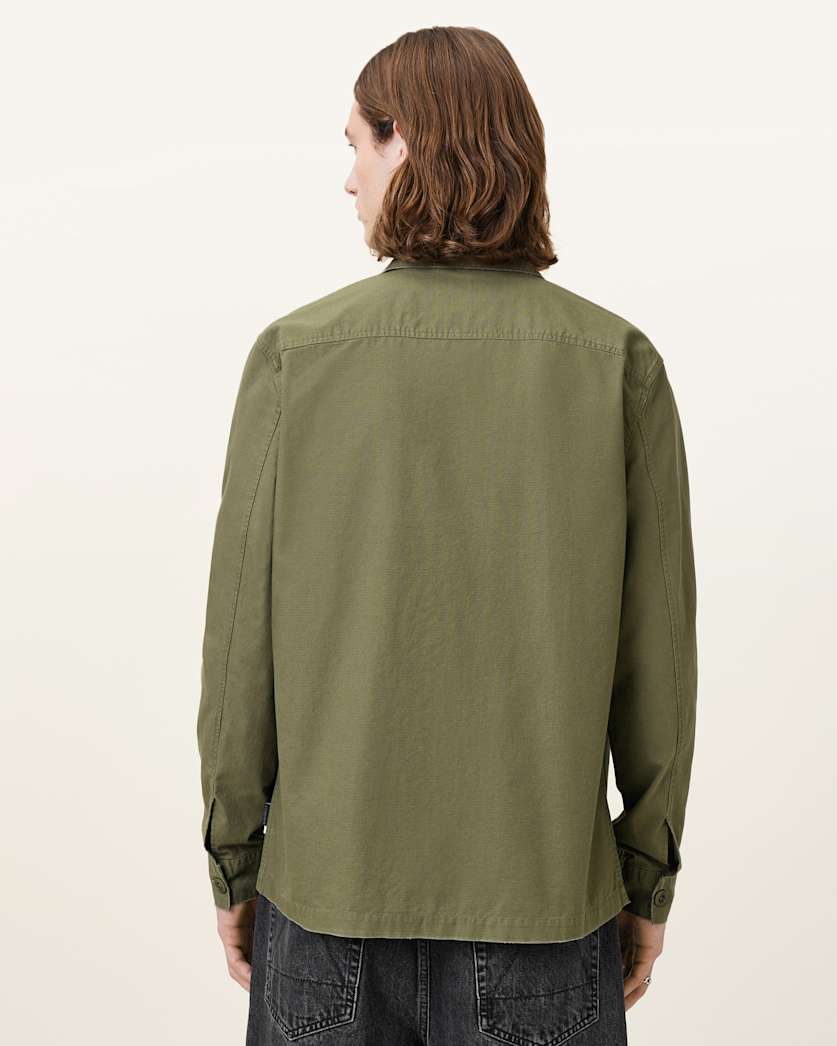 AllSaints Service Relaxed Fit Shirt Pastoral Green
