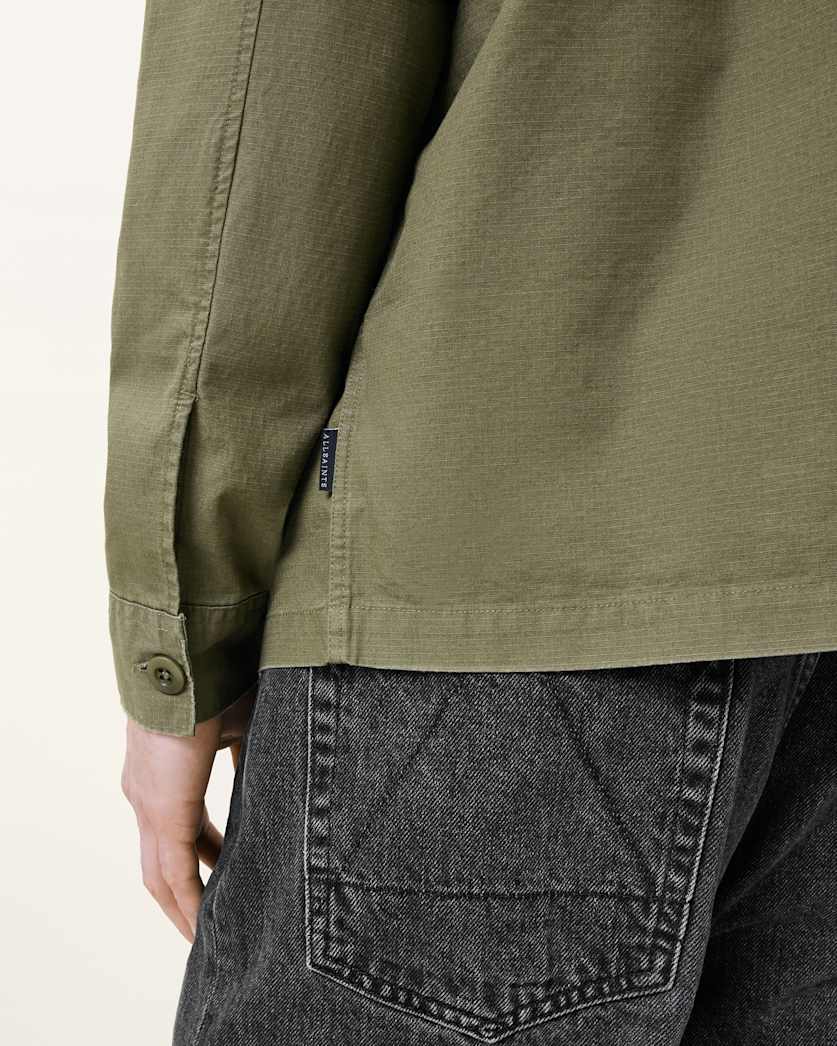 AllSaints Service Relaxed Fit Shirt Pastoral Green