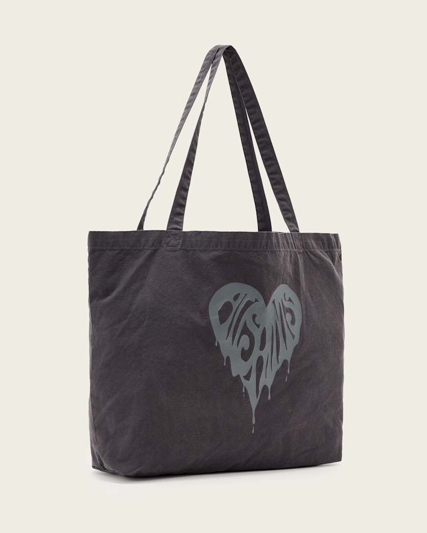 AllSaints Trip Cotton Tote Bag Washed Black