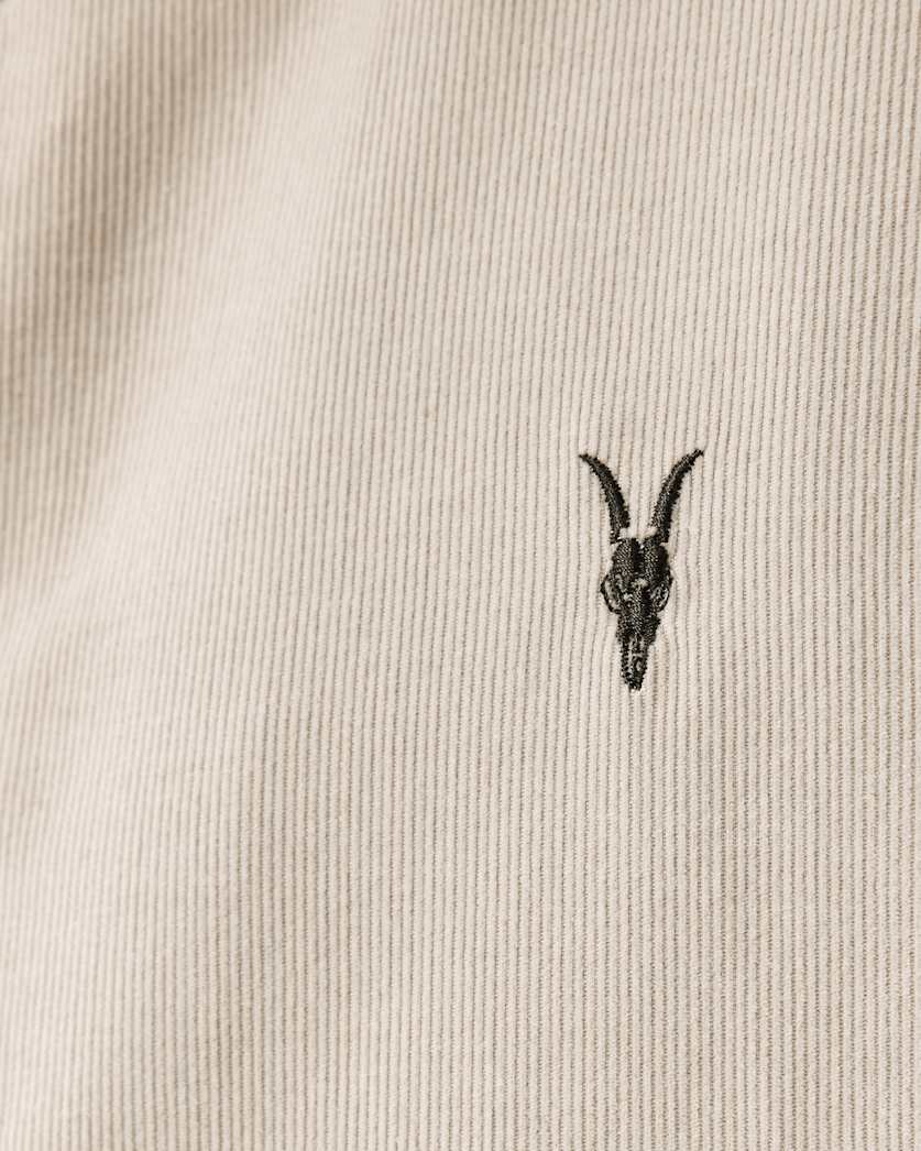 AllSaints Birchwood Long Sleeve Shirt Moon Grey