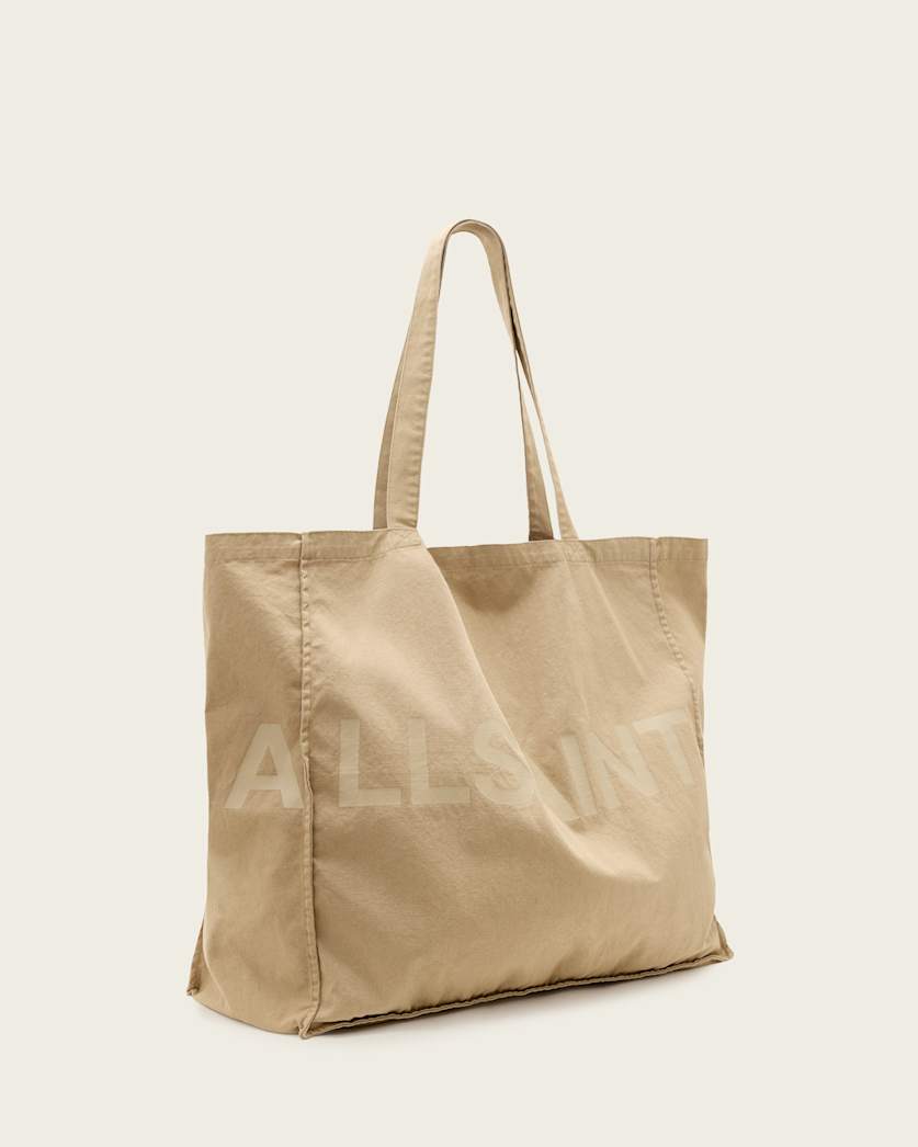 AllSaints Biggy Large Tote Bag Light Khaki