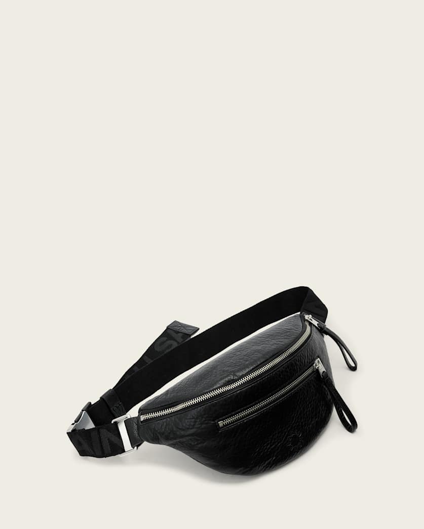 AllSaints Itoko Leather Bum Bag Black