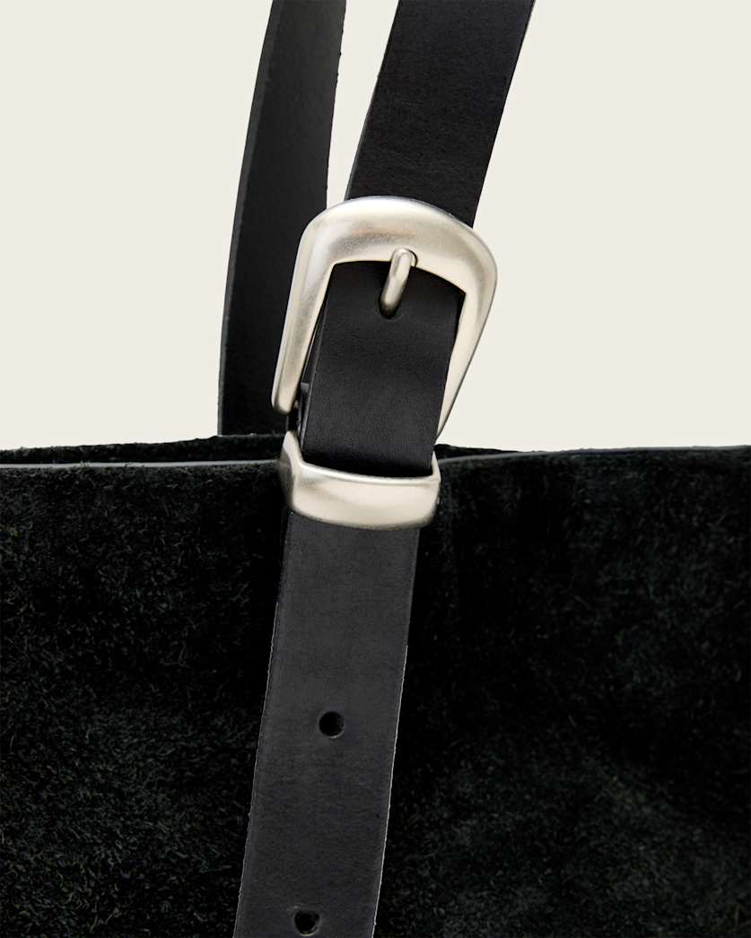 AllSaints Haven Suede Tote Bag Black