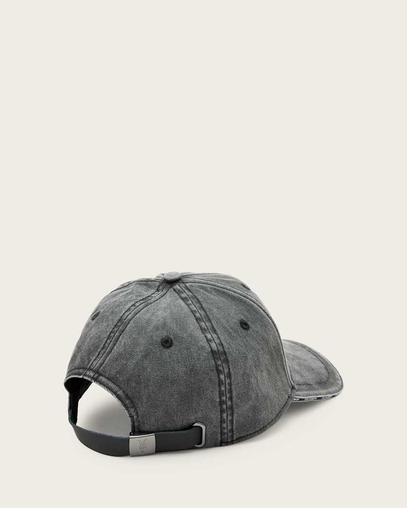 AllSaints Felix Embroidered Baseball Cap Women's Washed Black Women's