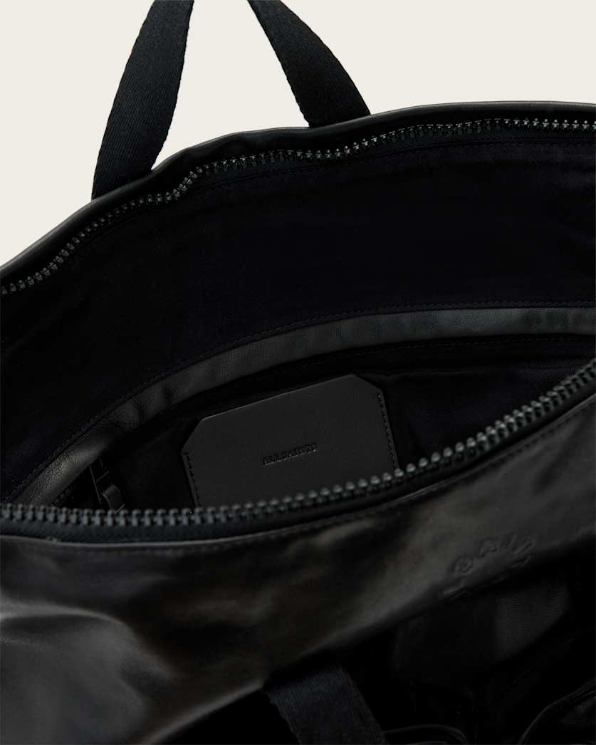 AllSaints Haven Force Leather Backpack Black