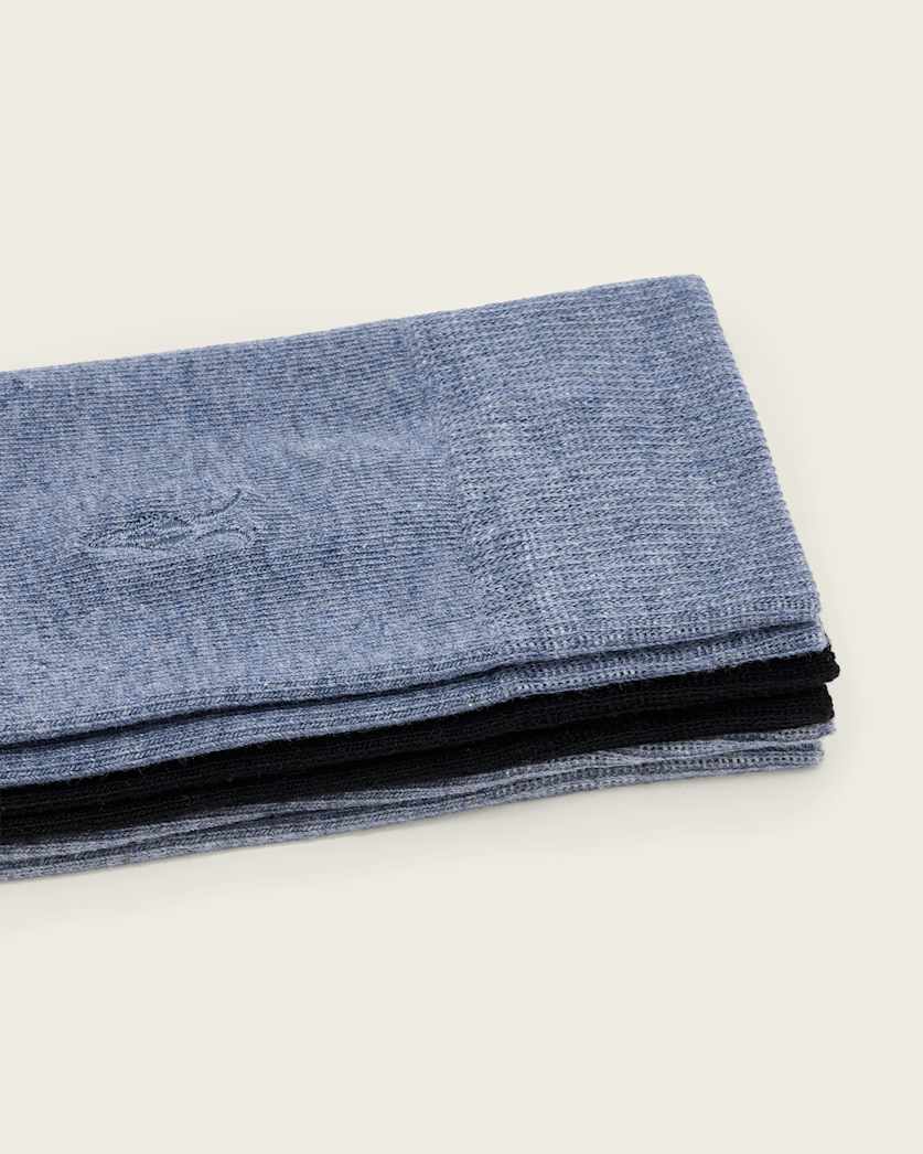 AllSaints Adan Multi Pack Socks Agate Blue