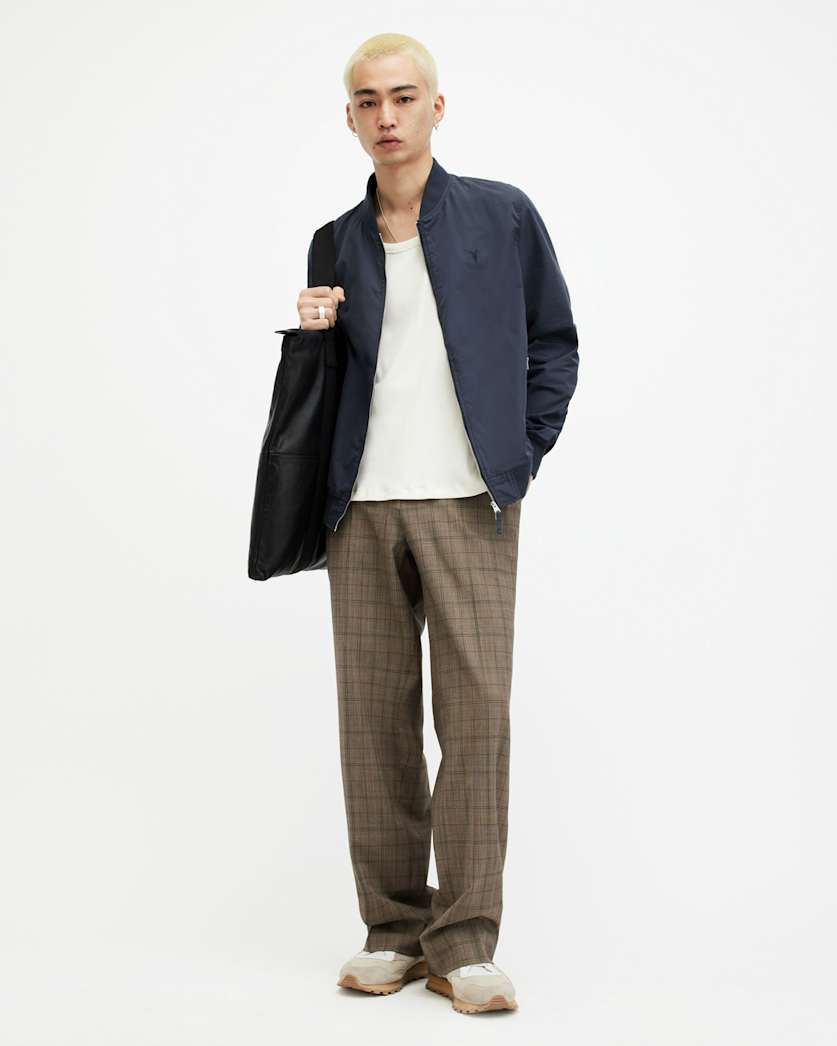 AllSaints Bassett Ramskull Bomber Jacket Black