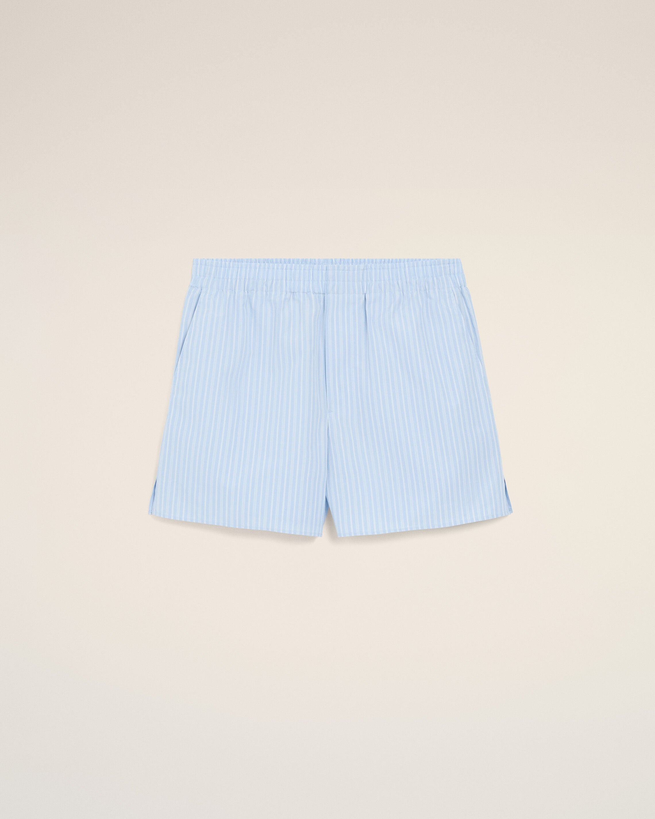 AmiParis Blue Cotton Elasticated Shorts