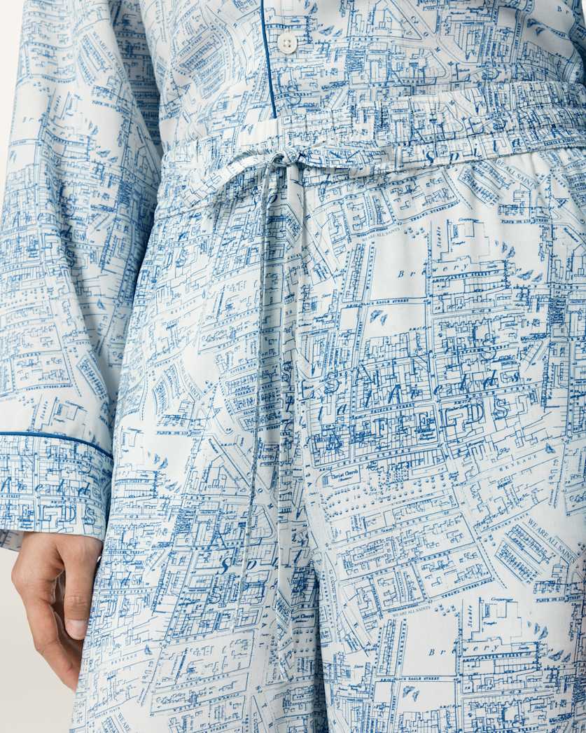 AllSaints Maude Pyjama Set Women's Map Blue Women's