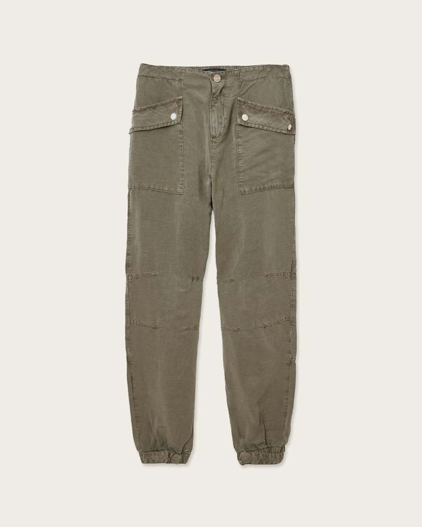 AllSaints Val Cargo Linen Blend Pants Women's Midnight Blue Women's