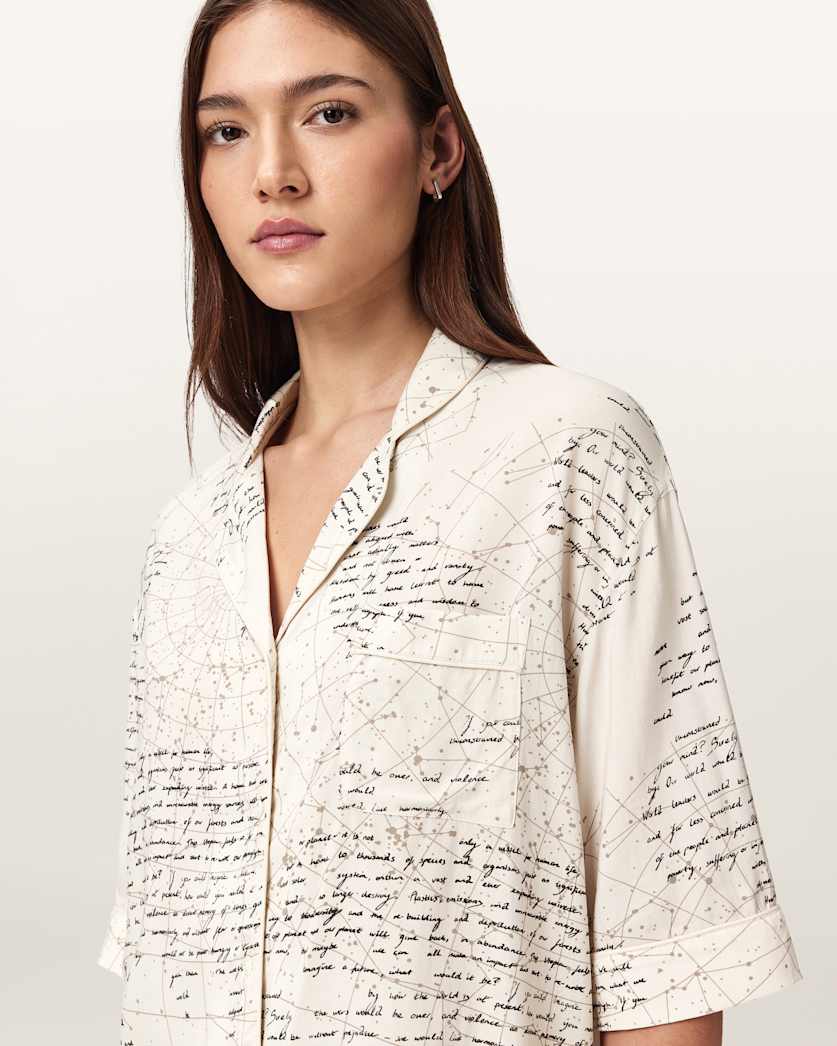 AllSaints Clem Pj Set Women's Script Black Women's