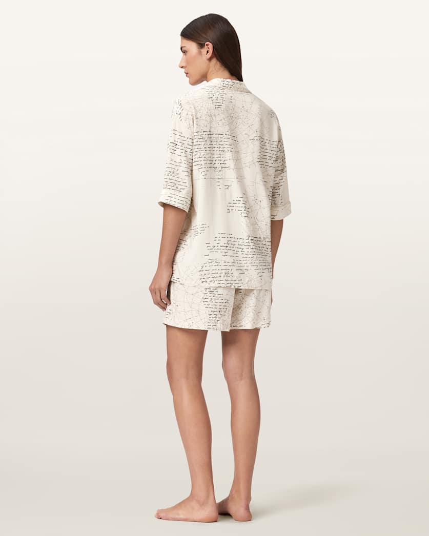 AllSaints Clem Pj Set Women's Script Black Women's
