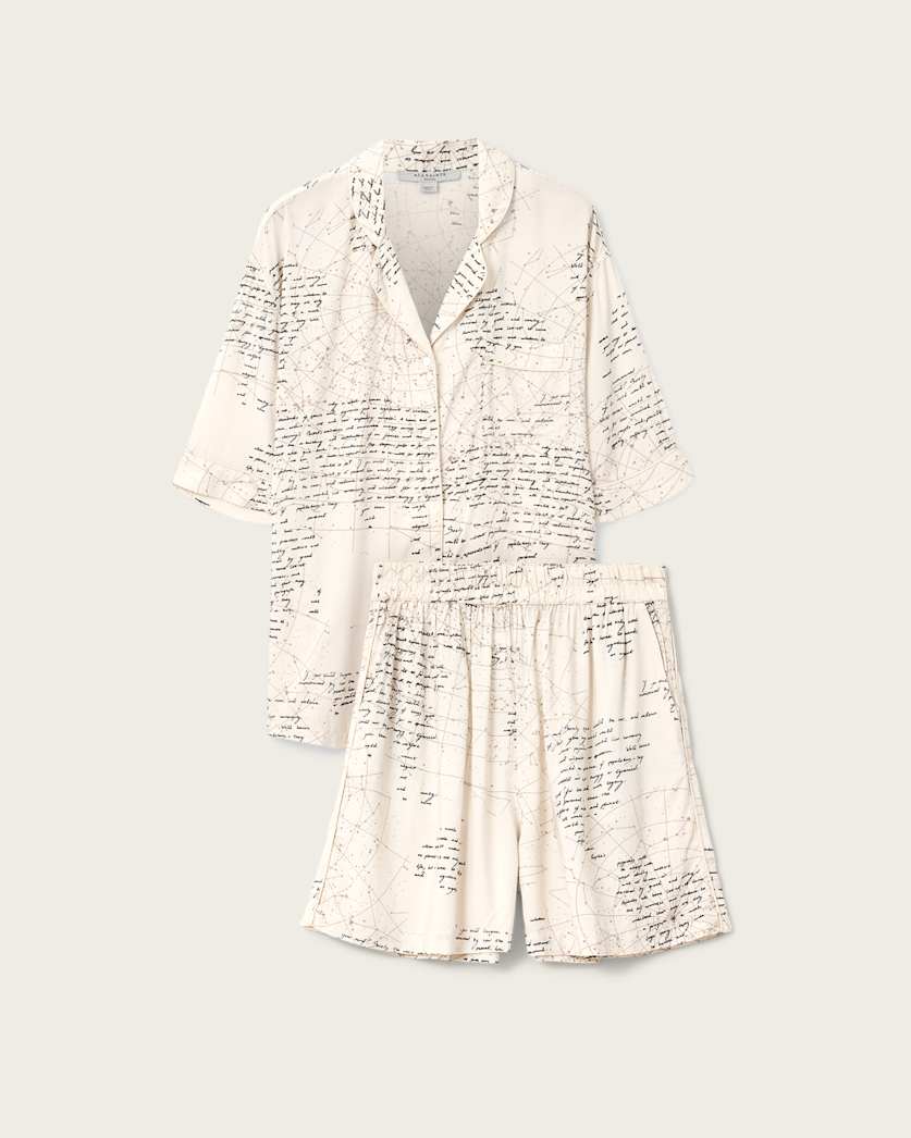 AllSaints Clem Pj Set Women's Script Black Women's