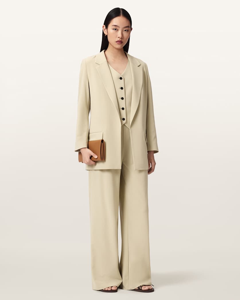 AllSaints Aleida Lightweight Tri Blazer Women's Haze Green Women's