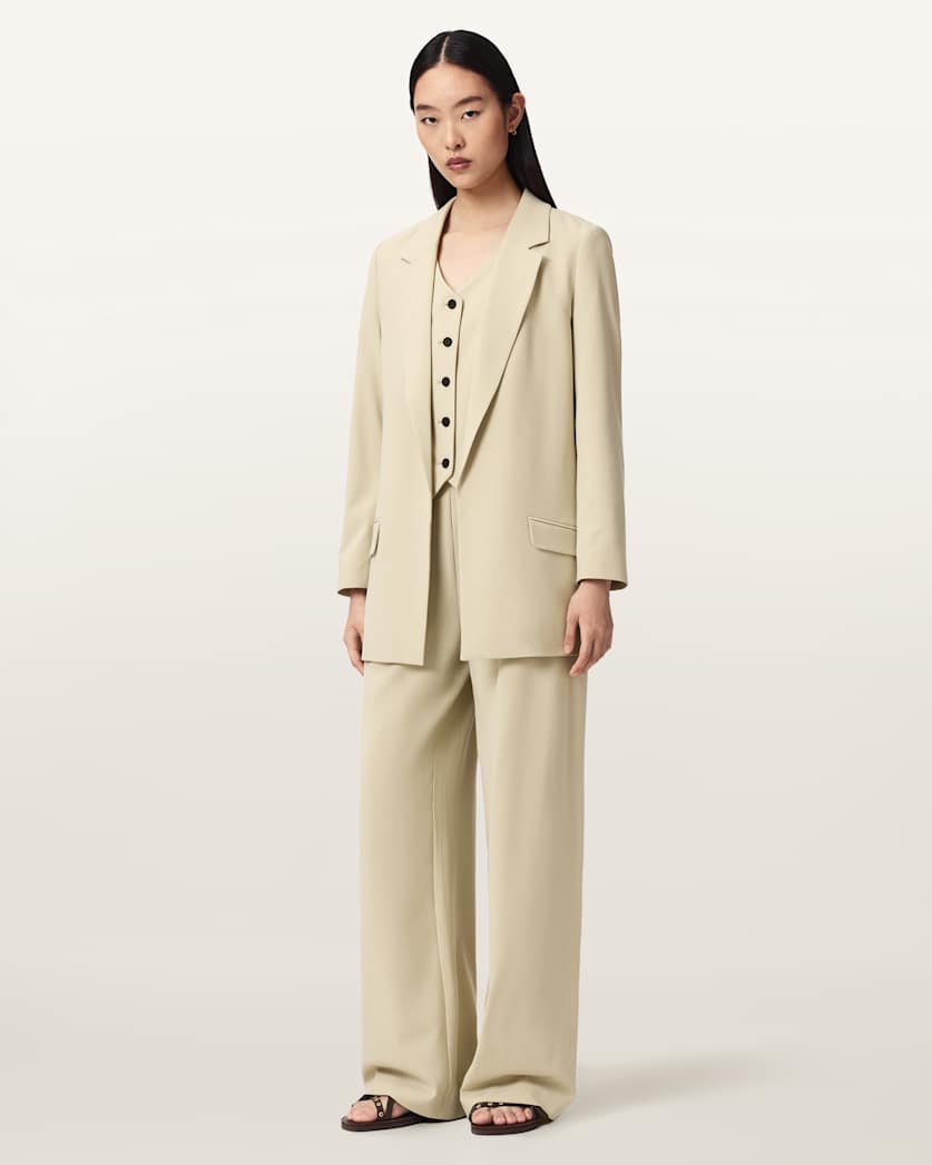 AllSaints Aleida Lightweight Tri Blazer Women's Haze Green Women's