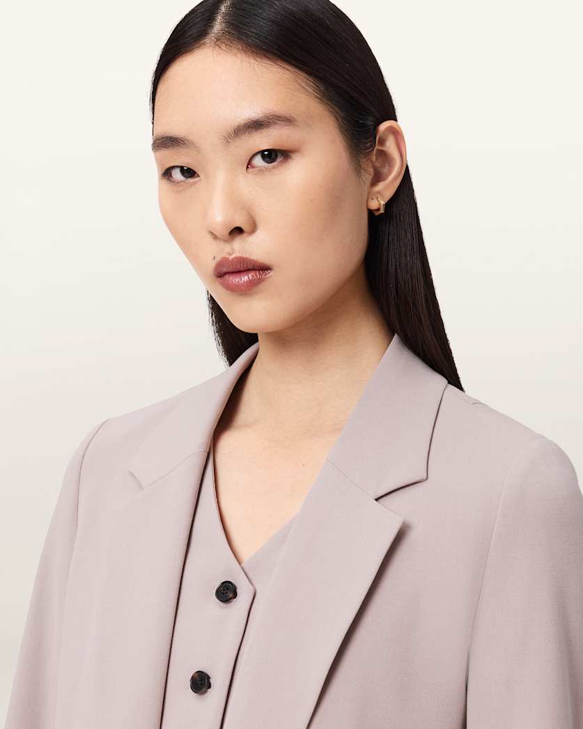 AllSaints Aleida Lightweight Tri Blazer Women's Haze Green Women's